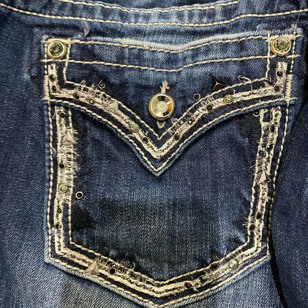 Miss Me Dark Blue Easy Boot Cut Jeans 31 - Picture 5 of 7